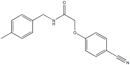 2-(4-cyanophenoxy)-N-(4-methylbenzyl)acetamide,,结构式