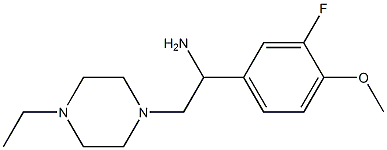 2-(4-ethylpiperazin-1-yl)-1-(3-fluoro-4-methoxyphenyl)ethan-1-amine Structure