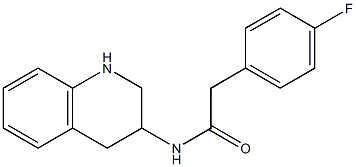 2-(4-fluorophenyl)-N-(1,2,3,4-tetrahydroquinolin-3-yl)acetamide 结构式