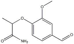 2-(4-formyl-2-methoxyphenoxy)propanamide 结构式