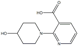 2-(4-hydroxypiperidin-1-yl)pyridine-3-carboxylic acid 化学構造式