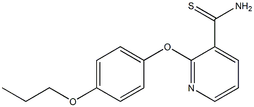 2-(4-propoxyphenoxy)pyridine-3-carbothioamide Struktur