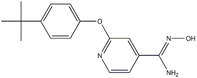 2-(4-tert-butylphenoxy)-N'-hydroxypyridine-4-carboximidamide Structure