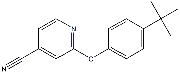 2-(4-tert-butylphenoxy)pyridine-4-carbonitrile,,结构式