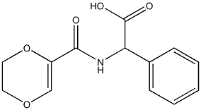 2-(5,6-dihydro-1,4-dioxin-2-ylformamido)-2-phenylacetic acid Structure