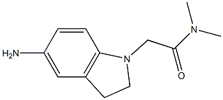 2-(5-amino-2,3-dihydro-1H-indol-1-yl)-N,N-dimethylacetamide Struktur