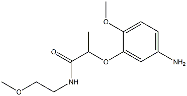 2-(5-amino-2-methoxyphenoxy)-N-(2-methoxyethyl)propanamide 化学構造式