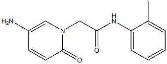 2-(5-amino-2-oxo-1,2-dihydropyridin-1-yl)-N-(2-methylphenyl)acetamide 结构式