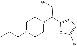 2-(5-bromo-2-furyl)-2-(4-propylpiperazin-1-yl)ethanamine,,结构式