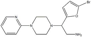 2-(5-bromofuran-2-yl)-2-[4-(pyridin-2-yl)piperazin-1-yl]ethan-1-amine,,结构式