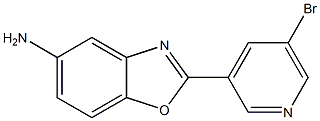 2-(5-bromopyridin-3-yl)-1,3-benzoxazol-5-amine Struktur