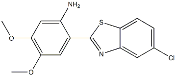 2-(5-chloro-1,3-benzothiazol-2-yl)-4,5-dimethoxyaniline,,结构式