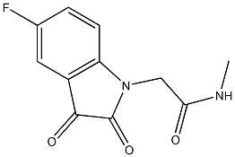 2-(5-fluoro-2,3-dioxo-2,3-dihydro-1H-indol-1-yl)-N-methylacetamide,,结构式