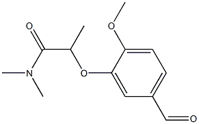 2-(5-formyl-2-methoxyphenoxy)-N,N-dimethylpropanamide 化学構造式