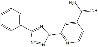 2-(5-phenyl-2H-1,2,3,4-tetrazol-2-yl)pyridine-4-carboximidamide Structure