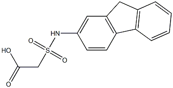 2-(9H-fluoren-2-ylsulfamoyl)acetic acid Struktur