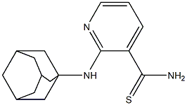 2-(adamantan-1-ylamino)pyridine-3-carbothioamide Struktur