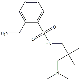 2-(aminomethyl)-N-{2-[(dimethylamino)methyl]-2-methylpropyl}benzene-1-sulfonamide Struktur