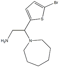 2-(azepan-1-yl)-2-(5-bromothiophen-2-yl)ethan-1-amine 化学構造式