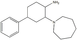 2-(azepan-1-yl)-4-phenylcyclohexan-1-amine 化学構造式