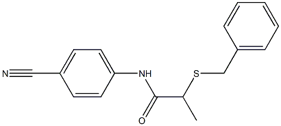 2-(benzylsulfanyl)-N-(4-cyanophenyl)propanamide 结构式