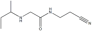 2-(butan-2-ylamino)-N-(2-cyanoethyl)acetamide,,结构式