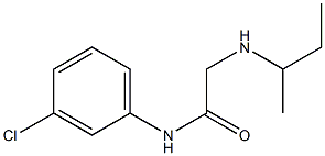 2-(butan-2-ylamino)-N-(3-chlorophenyl)acetamide 化学構造式