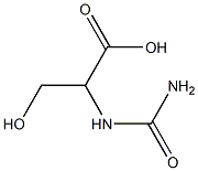 2-(carbamoylamino)-3-hydroxypropanoic acid Struktur
