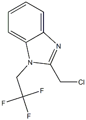 2-(chloromethyl)-1-(2,2,2-trifluoroethyl)-1H-1,3-benzodiazole 结构式