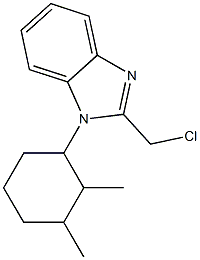 2-(chloromethyl)-1-(2,3-dimethylcyclohexyl)-1H-1,3-benzodiazole 化学構造式