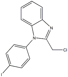 2-(chloromethyl)-1-(4-iodophenyl)-1H-1,3-benzodiazole,,结构式