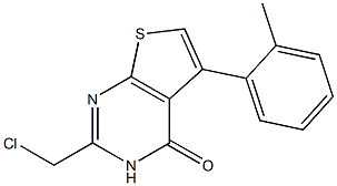 2-(chloromethyl)-5-(2-methylphenyl)-3H,4H-thieno[2,3-d]pyrimidin-4-one Struktur