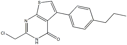  2-(chloromethyl)-5-(4-propylphenyl)-3H,4H-thieno[2,3-d]pyrimidin-4-one