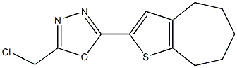 2-(chloromethyl)-5-{4H,5H,6H,7H,8H-cyclohepta[b]thiophen-2-yl}-1,3,4-oxadiazole Structure