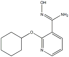 2-(cyclohexyloxy)-N'-hydroxypyridine-3-carboximidamide Struktur
