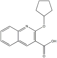 2-(cyclopentyloxy)quinoline-3-carboxylic acid,,结构式