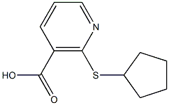 2-(cyclopentylthio)nicotinic acid Struktur