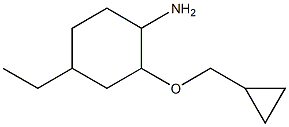 2-(cyclopropylmethoxy)-4-ethylcyclohexan-1-amine Struktur