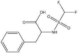 2-(difluoromethane)sulfonamido-3-phenylpropanoic acid,,结构式