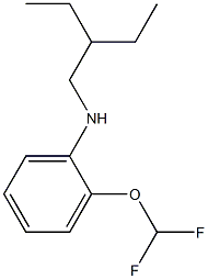 2-(difluoromethoxy)-N-(2-ethylbutyl)aniline,,结构式