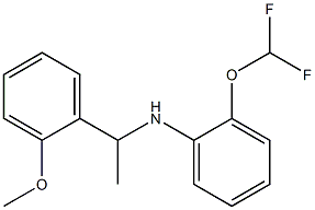 2-(difluoromethoxy)-N-[1-(2-methoxyphenyl)ethyl]aniline,,结构式