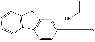 2-(ethylamino)-2-(9H-fluoren-2-yl)propanenitrile,,结构式
