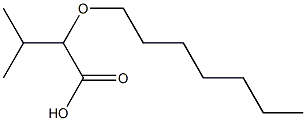 2-(heptyloxy)-3-methylbutanoic acid 化学構造式