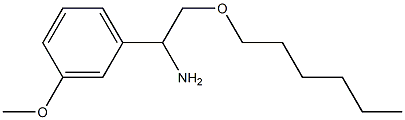 2-(hexyloxy)-1-(3-methoxyphenyl)ethan-1-amine 化学構造式