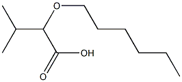 2-(hexyloxy)-3-methylbutanoic acid 化学構造式