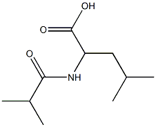2-(isobutyrylamino)-4-methylpentanoic acid Struktur