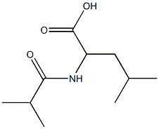 2-(isobutyrylamino)-4-methylpentanoic acid,,结构式