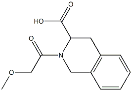 2-(methoxyacetyl)-1,2,3,4-tetrahydroisoquinoline-3-carboxylic acid 化学構造式
