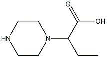 2-(piperazin-1-yl)butanoic acid Structure