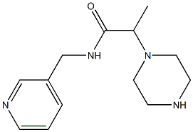 2-(piperazin-1-yl)-N-(pyridin-3-ylmethyl)propanamide Struktur